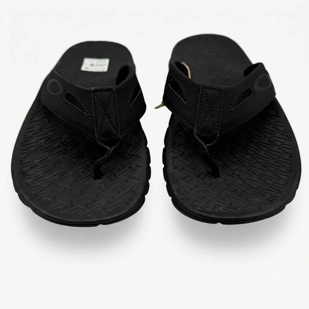 Oakley Operative Sandal 2.0 Mens Size 12 Blackout Sport Flip Flop Black **NEW**
